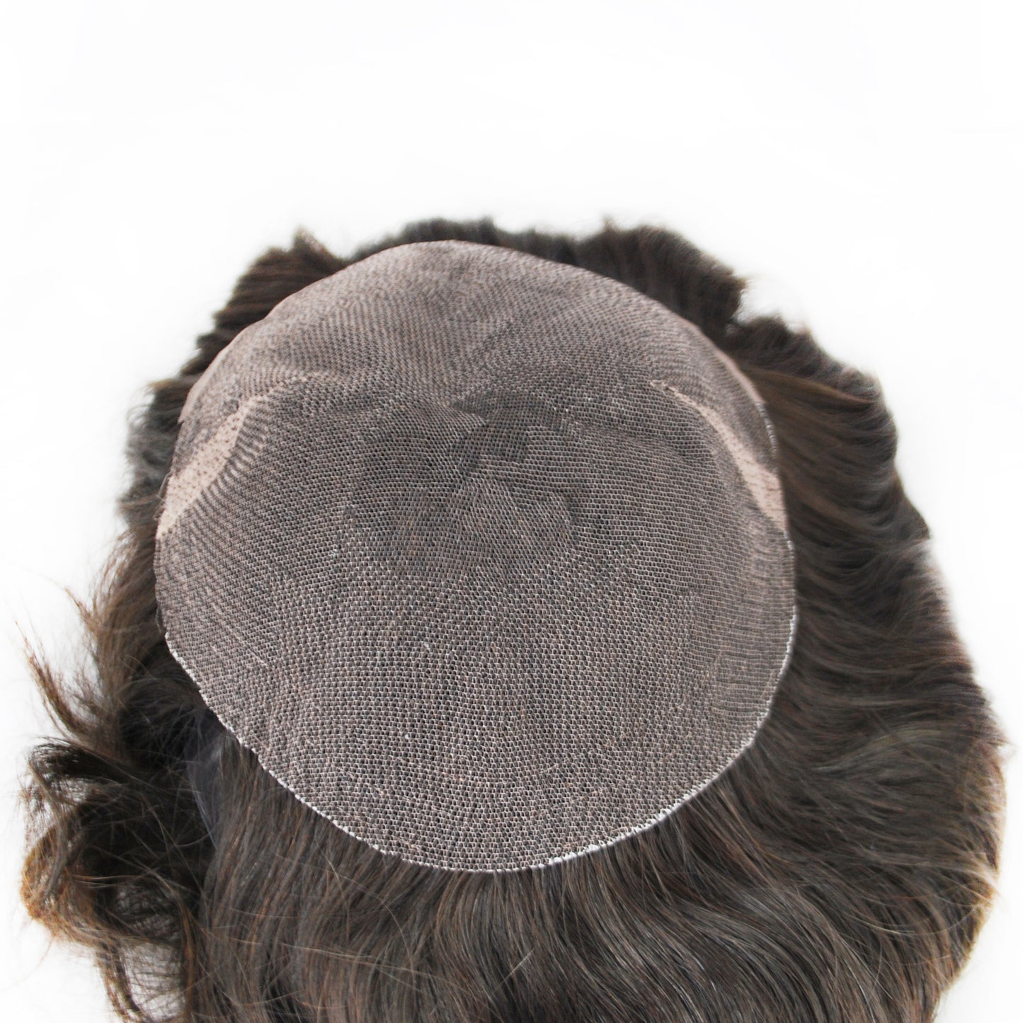 All french lace topper wig for women customized topper brown human hair