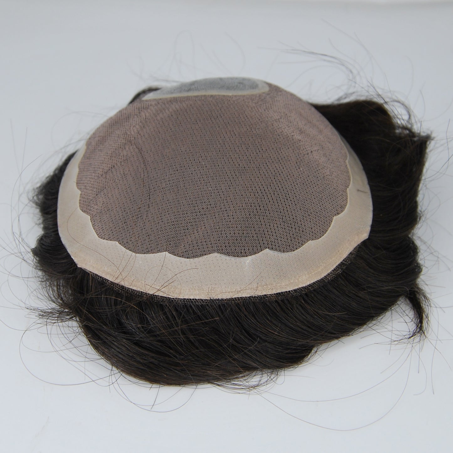 Clearance natural black 10 inch human hair system 7x6” durable mono with PU around toupee for men
