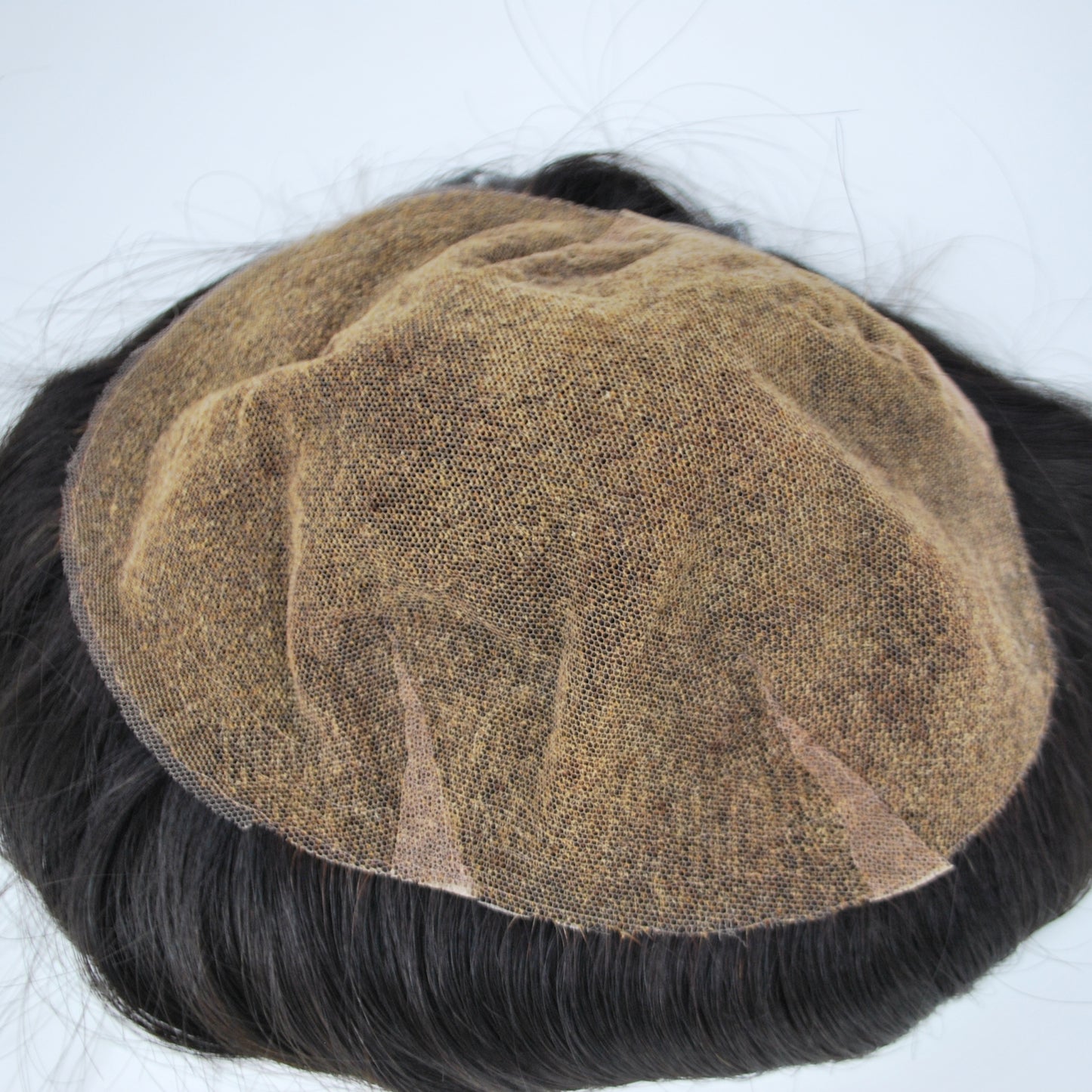 clearance toupee 10 inches long hair system all french lace natural black hair system