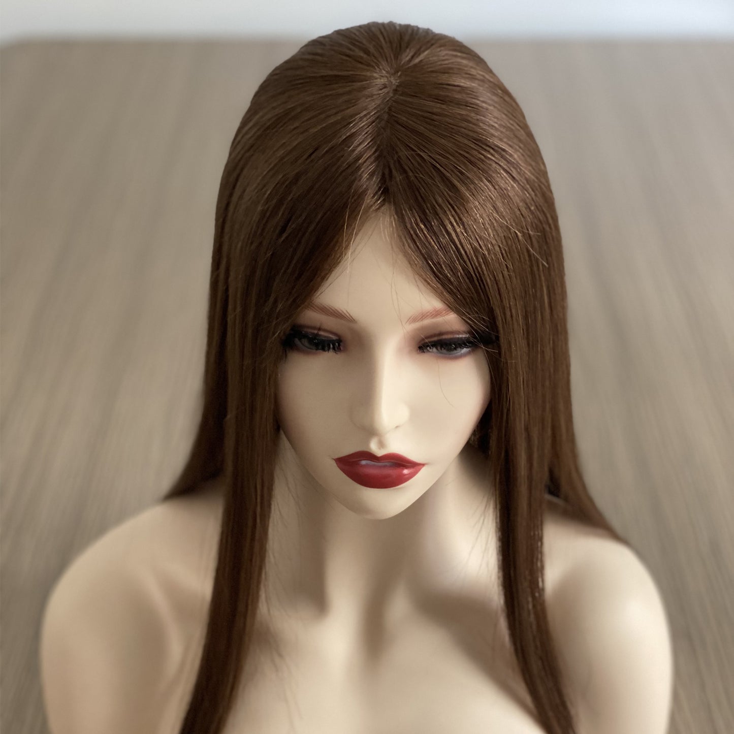 6x6 Women Toppers Hair Pieces Full Hand Made Straight Silk Base Topper Wig Natural Scalp