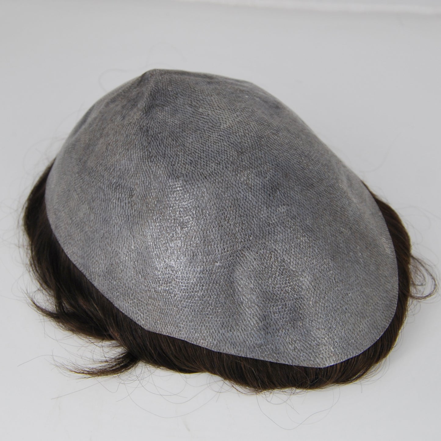 Clearance toupee #2 dark brown PU injection men hair system hair piece thin skin base 10x7.5
