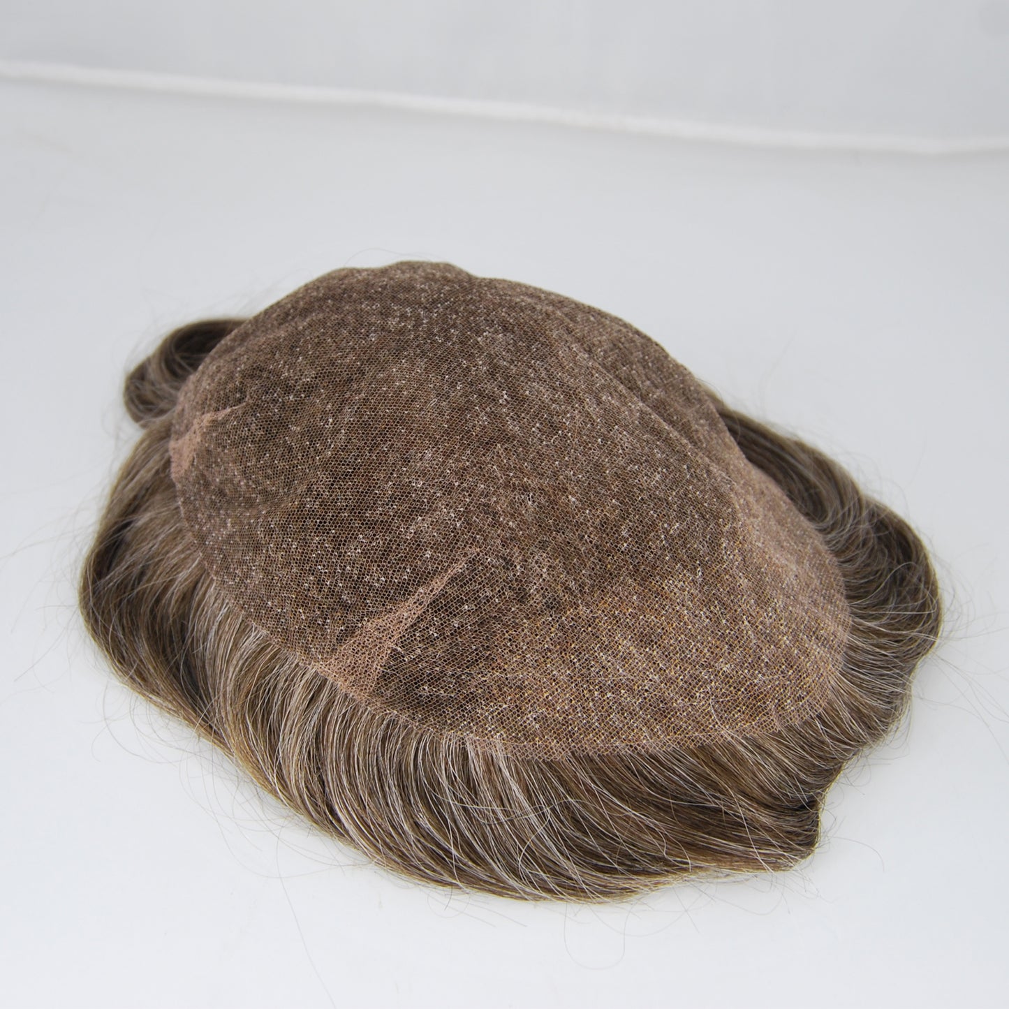 Clearance #4 30% mixed grey hair system for men all French lace 9x7" hair system for men