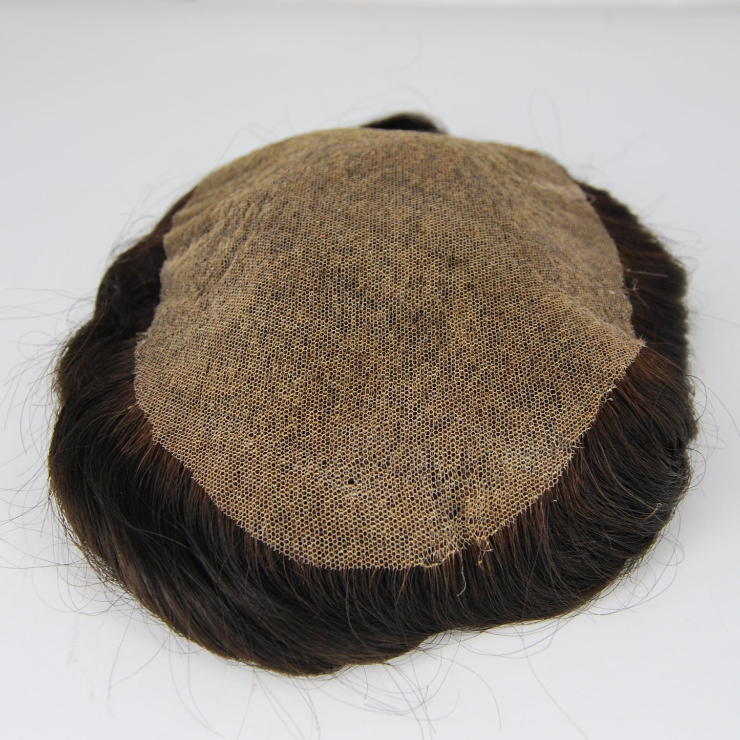 Clearance toupee natural black 8*5“ prosthesis for men bleach all French lacemen's hair replacement