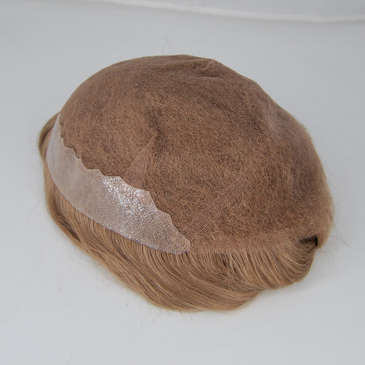 Clearance toupee #17 light blonde French lace with PU back and sides 10x7.5" human hair system