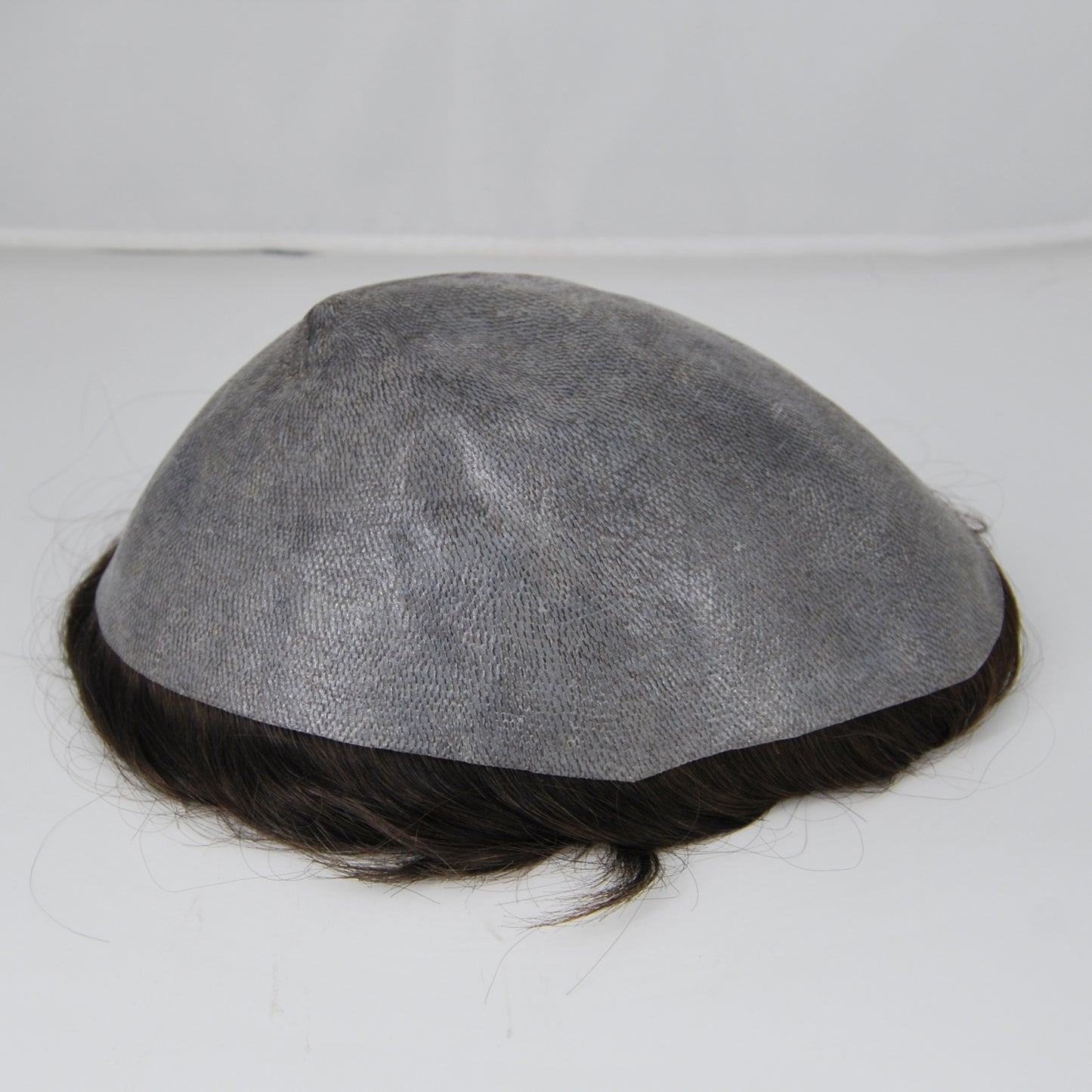 Clearance toupee #2 dark brown PU injection men hair system hair piece thin skin base 10x7.5