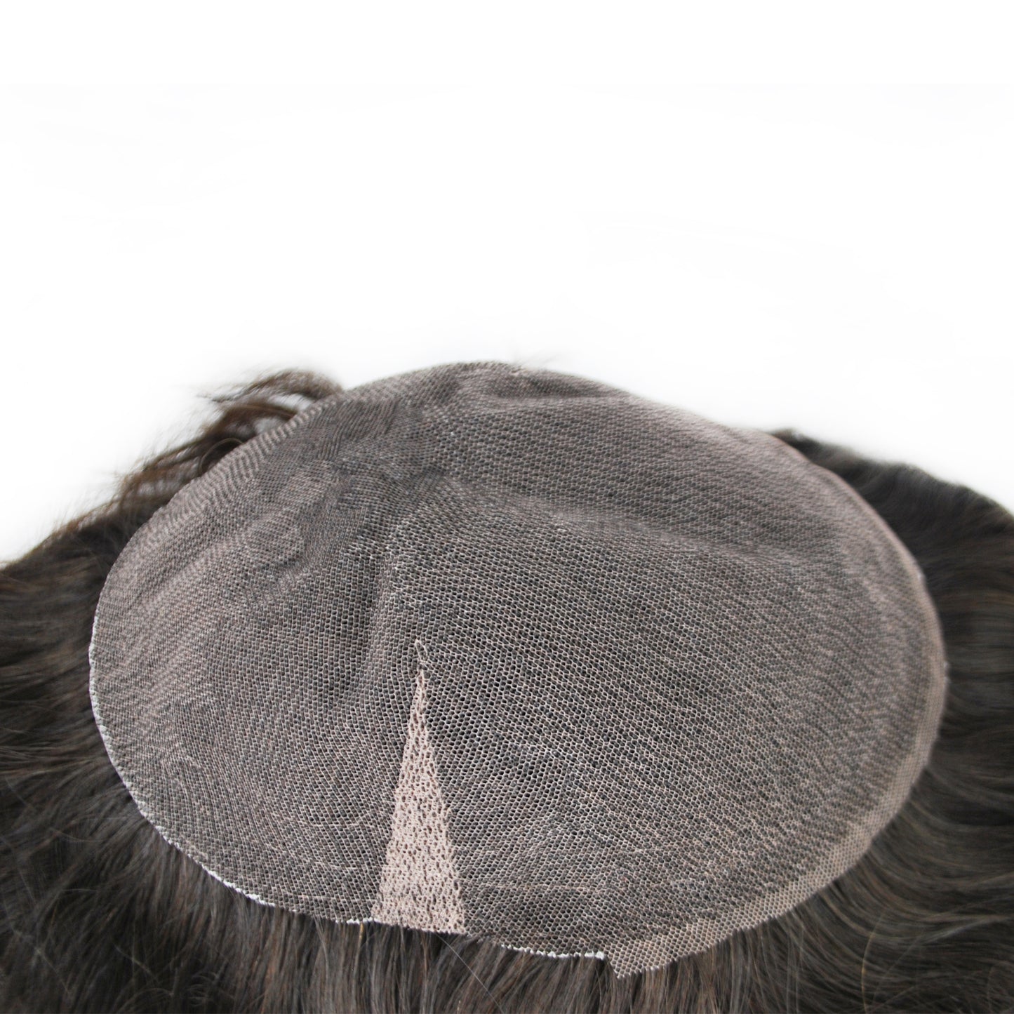 All french lace topper wig for women customized topper brown human hair