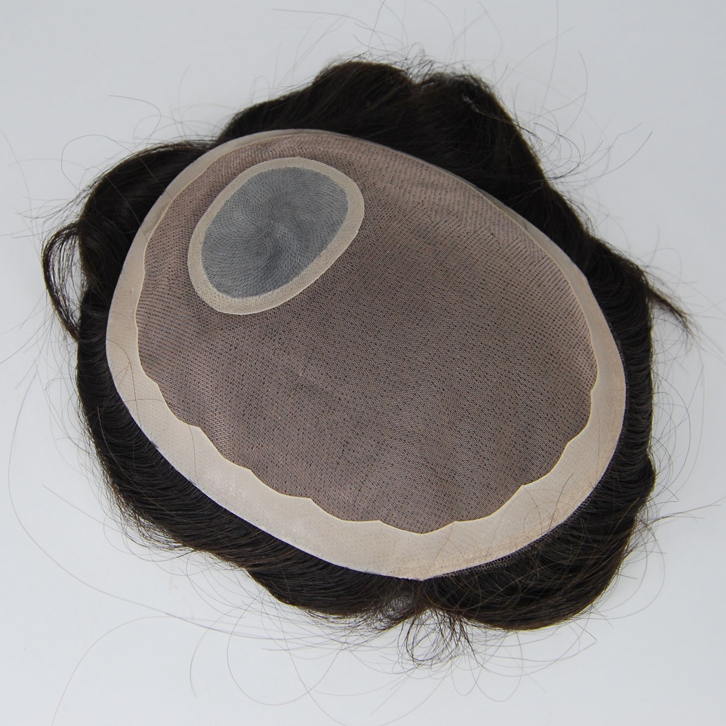 Clearance natural black 10 inch human hair system 7x6” durable mono with PU around toupee for men