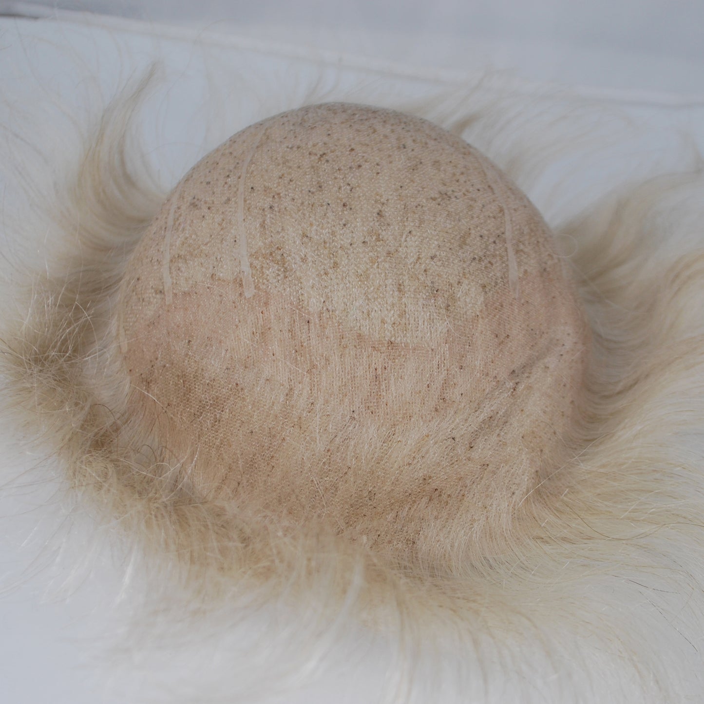 Clearance toupee #20 blonde hair mixed 80% grey human hair system for men all french lace