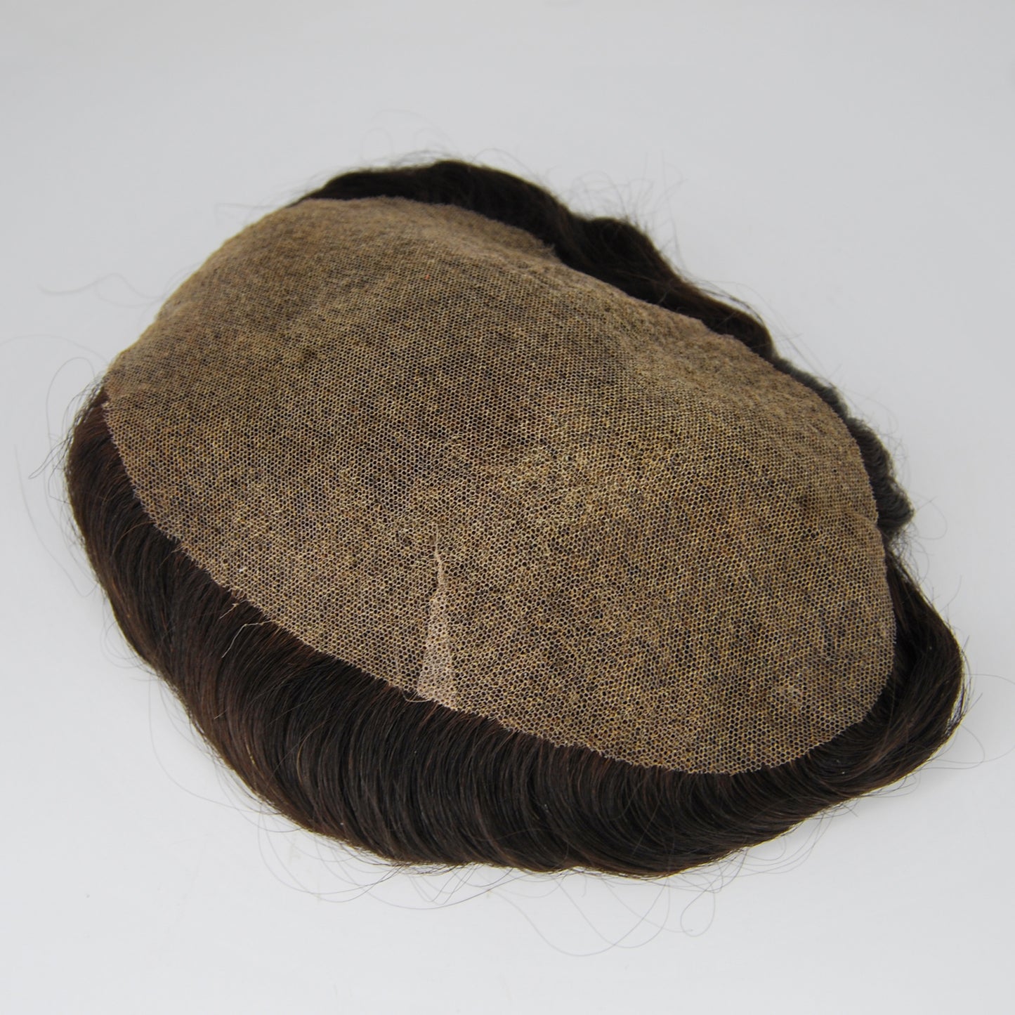 Clearance toupee natural black 8*5“ prosthesis for men bleach all French lacemen's hair replacement