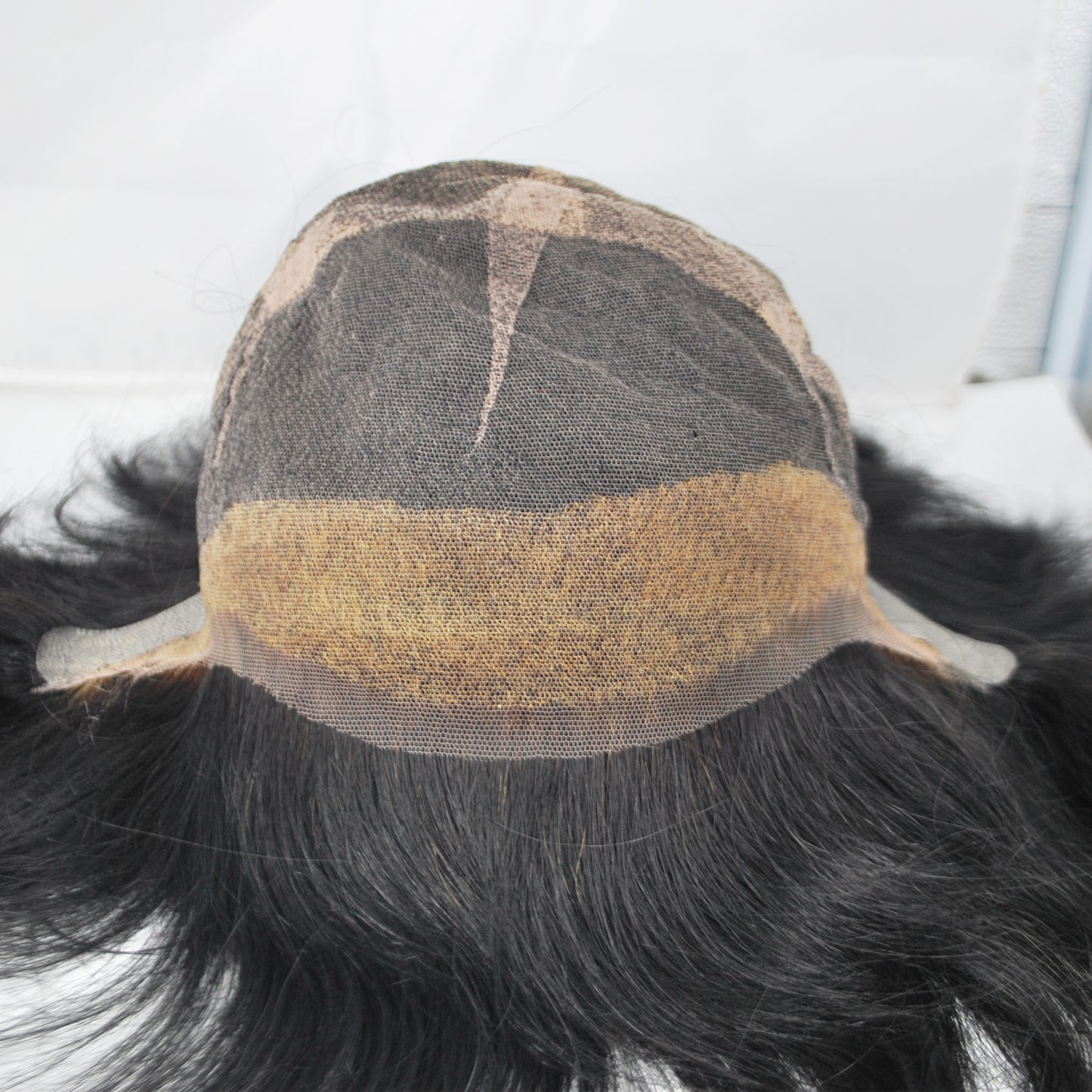Clearance wig for women #1 jet black full wig French lace with PU back and sides heavy density 14x11"