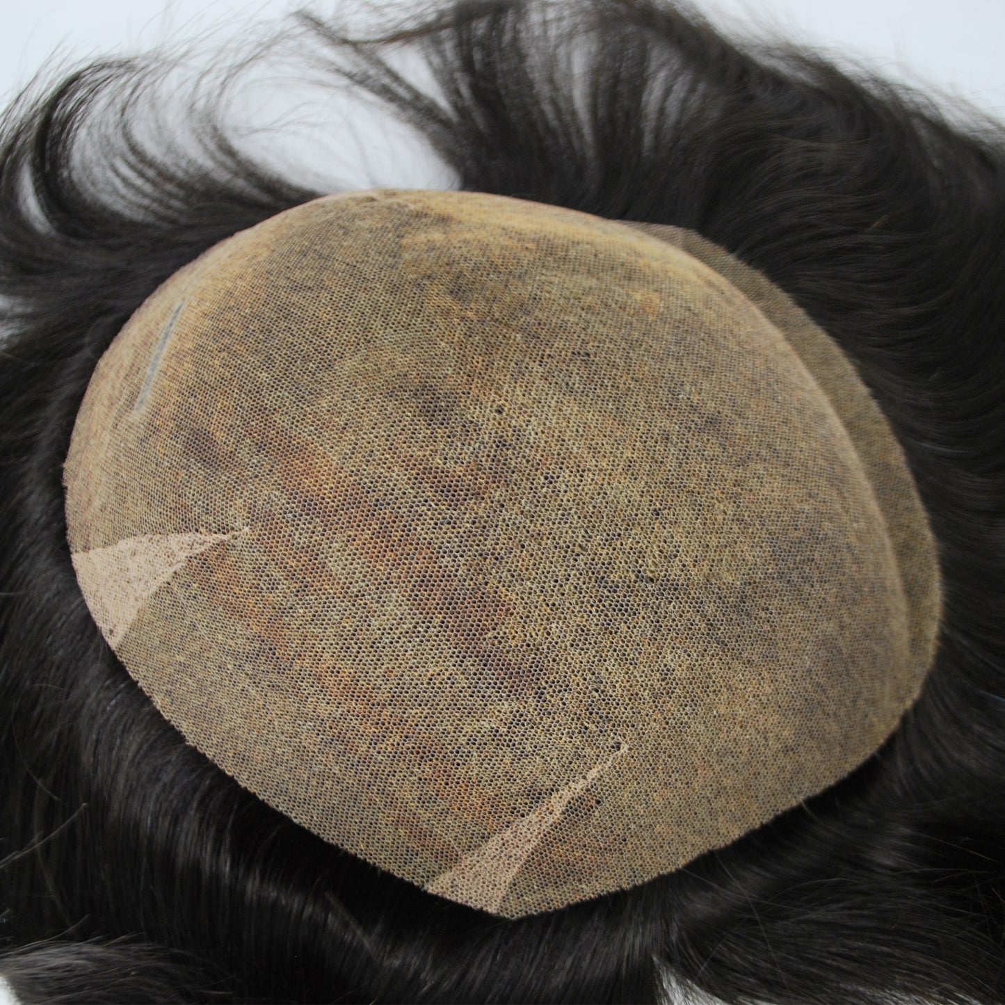 Clearance toupee #1b natural black French lace hair system 10x7.5" men hairpiece full lace
