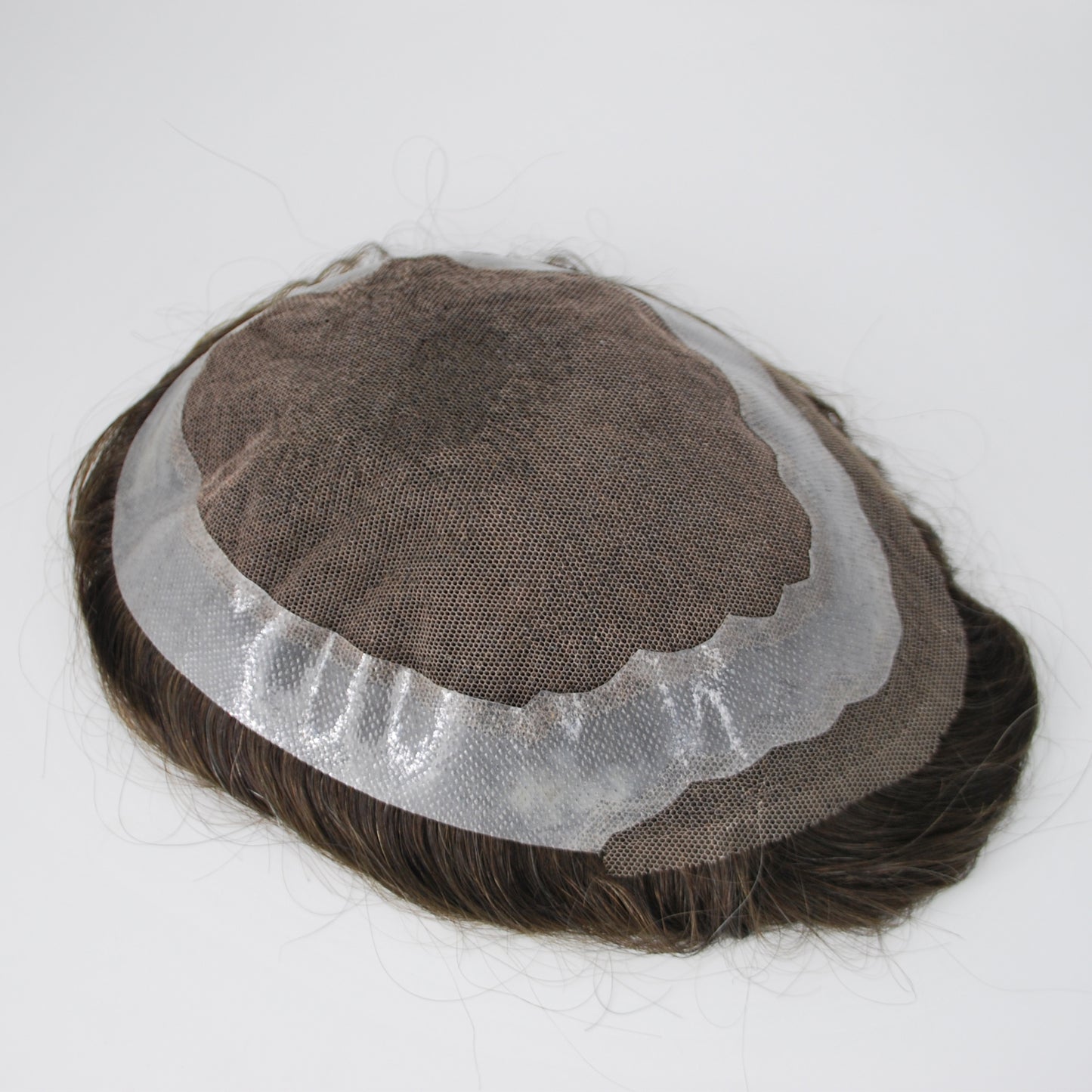 Clearance #2 Men Toupee French Lace With PU Around 8x6 Lace Front Hair Pieces For Men Wig