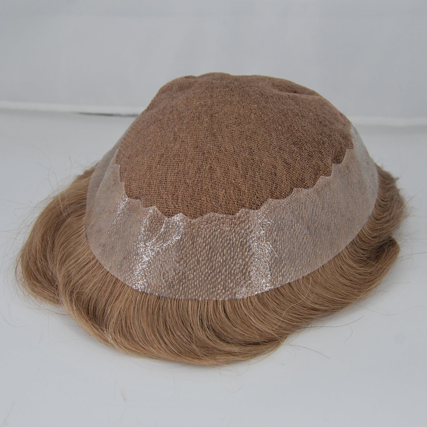 Clearance toupee #17 light blonde French lace with PU back and sides 10x7.5" human hair system