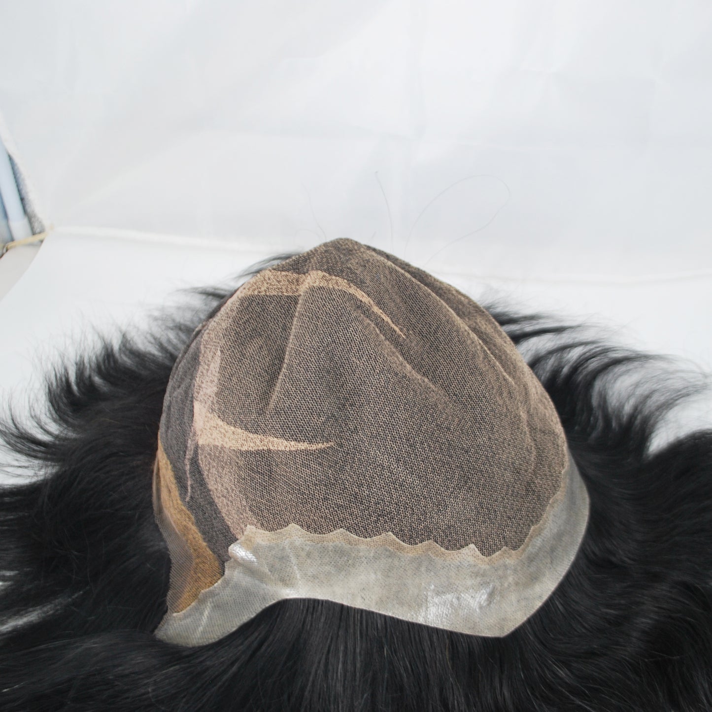 Clearance wig for women #1 jet black full wig French lace with PU back and sides heavy density 14x11"
