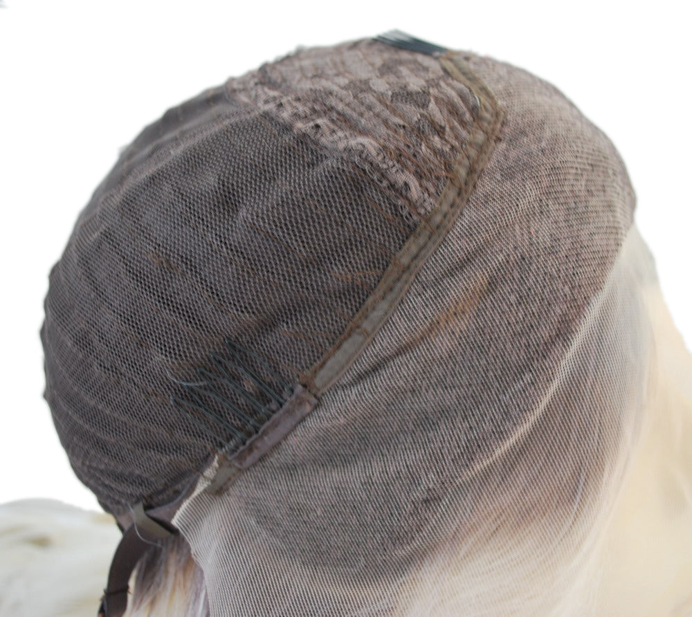 synthetic hair wig for women dark root #60 blonde hair wig Body Wave lace front wig for women