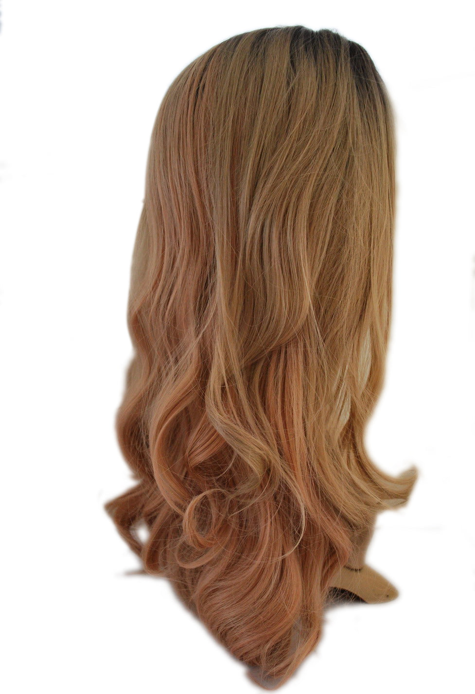 Body Wave synthetic hair wig dark root blonde hair wig lace front wig for women