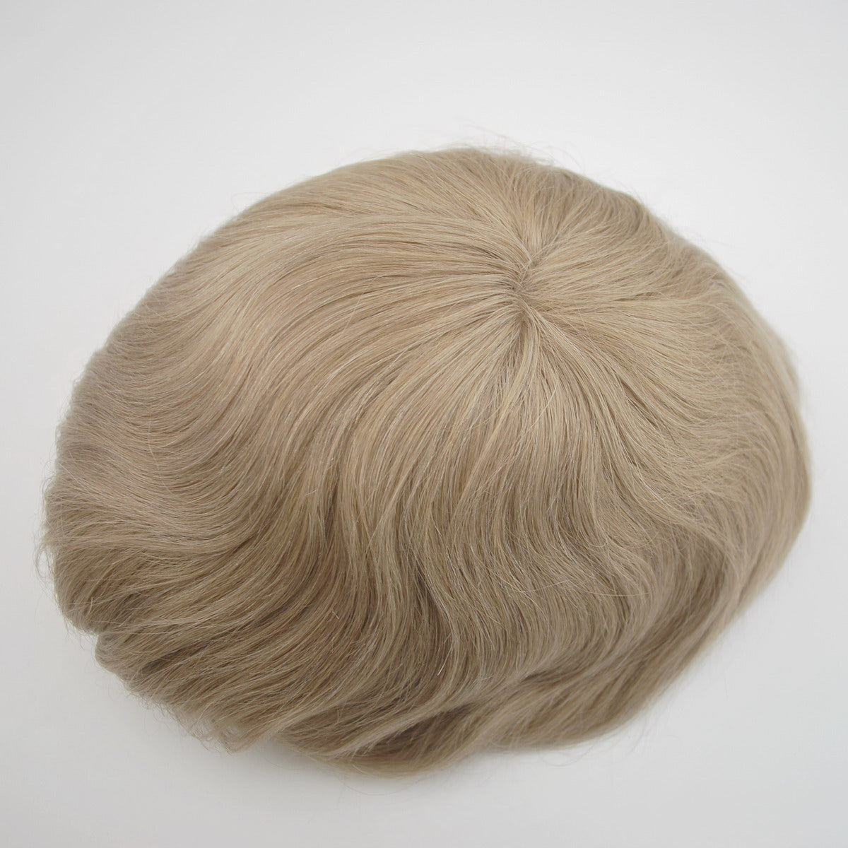 #17 light blonde human hair toupee for men prosthesis for men French lace with PU back and sides