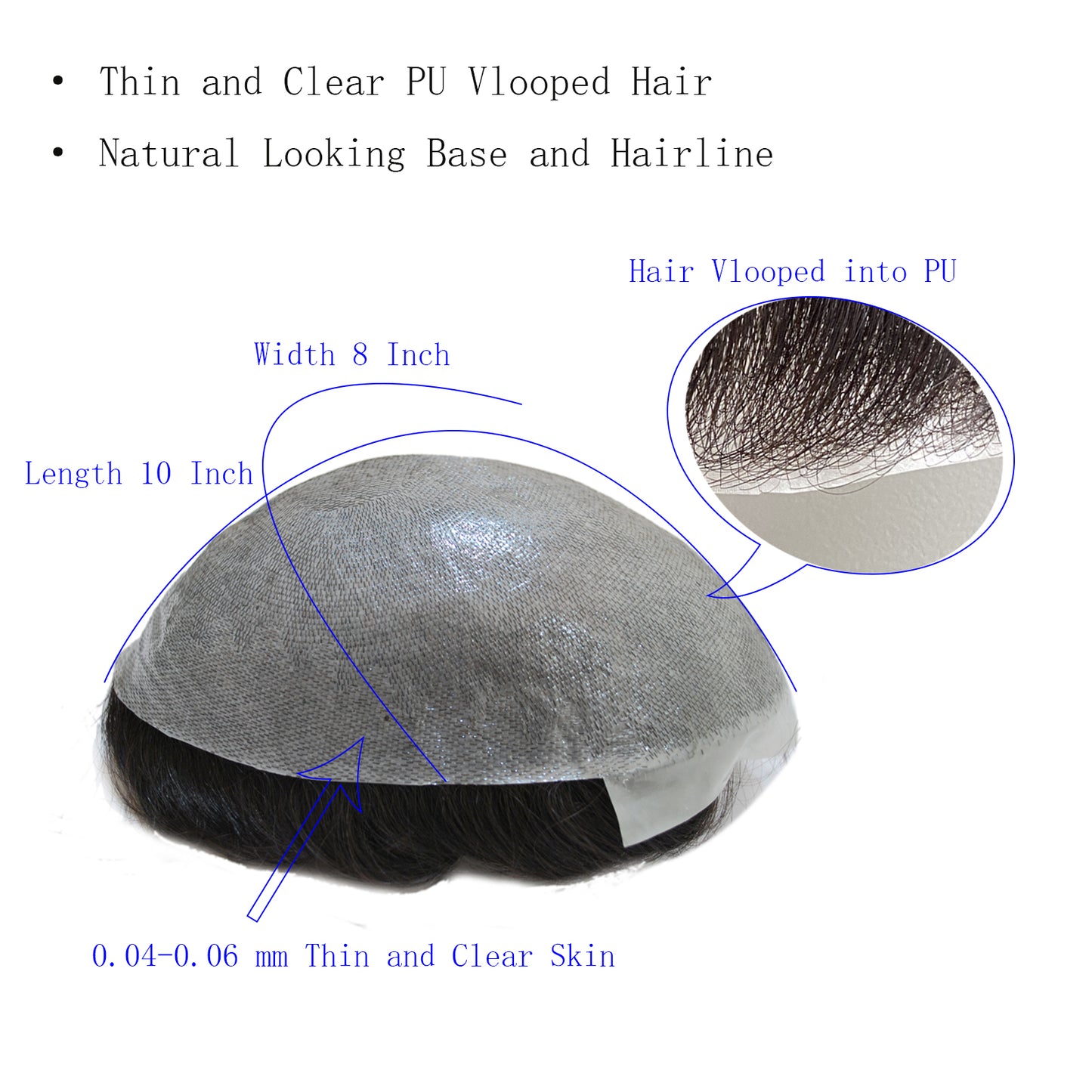 stock men toupee wig natural black color mixed grey color #1B 10-80%human hair system for men