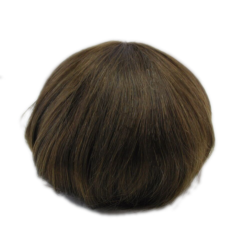 Medium Brown All Swiss Lace Toupee for Men Bleached Knots Mens Hair System Hairpiece Toupee