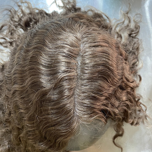 side part loose wave toupee for men customize human hair system men wig