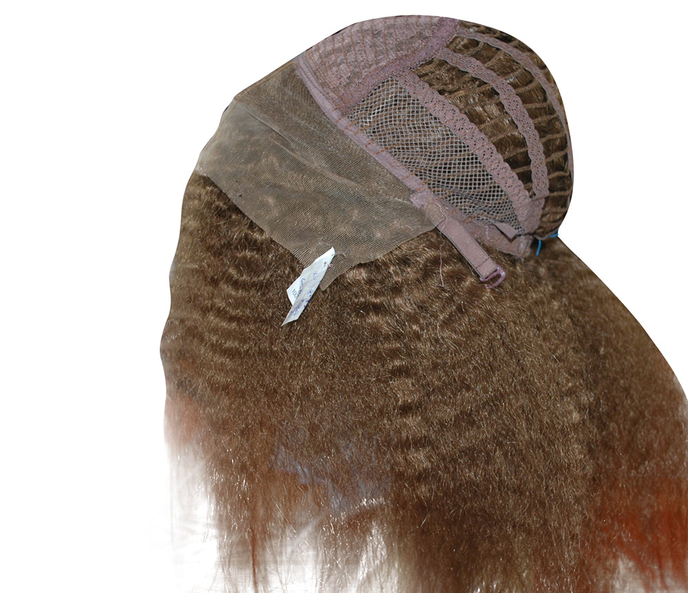 Afro Kinky Curly 13x4 Lace front wig Wigs For Black Women Brown Color African Synthetic Glueless Cosplay Wigs Suncolor Hair