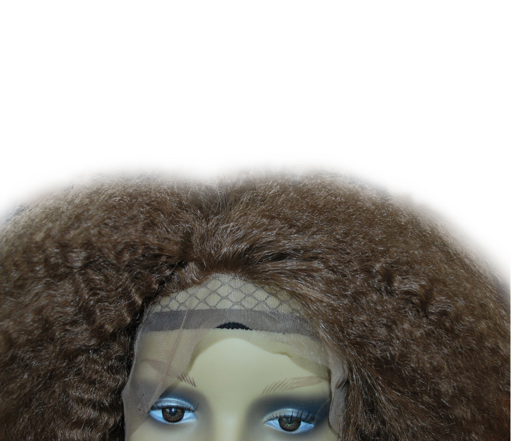 Afro Kinky Curly 13x4 Lace front wig Wigs For Black Women Brown Color African Synthetic Glueless Cosplay Wigs Suncolor Hair
