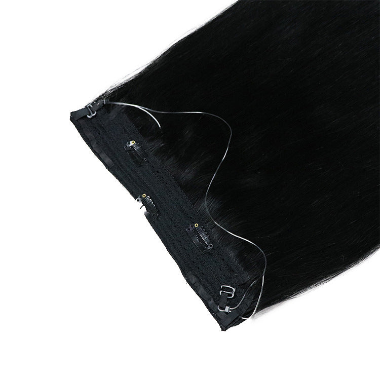 Invisiable Wire Weft Human Hair Extensions For Women Straight