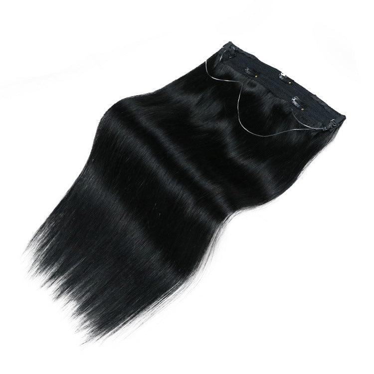 Invisiable Wire Weft Human Hair Extensions For Women Straight
