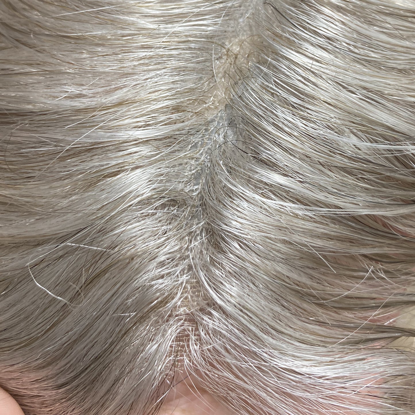 customize toupee for men side part human hair system grey hair piece