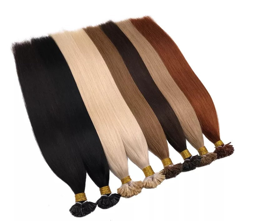 Straight U Tip Hair Extensiones De Cabello Natural European Hair Double Drawn Remy Hair Extension