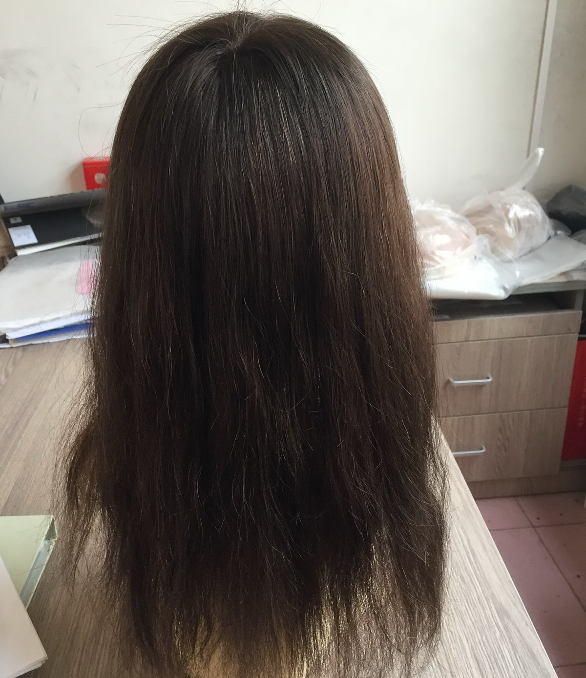 mono with PU around human hair topper for women wig