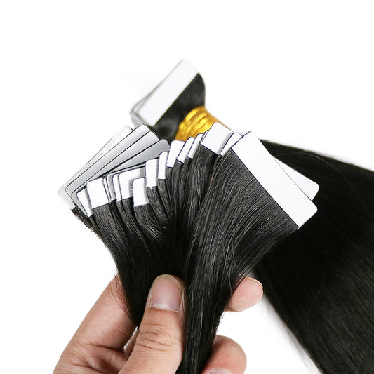 Natural Straight Tape In Human Hair Extensions For Black Women Brazilian Hair Tape Ins Bulk