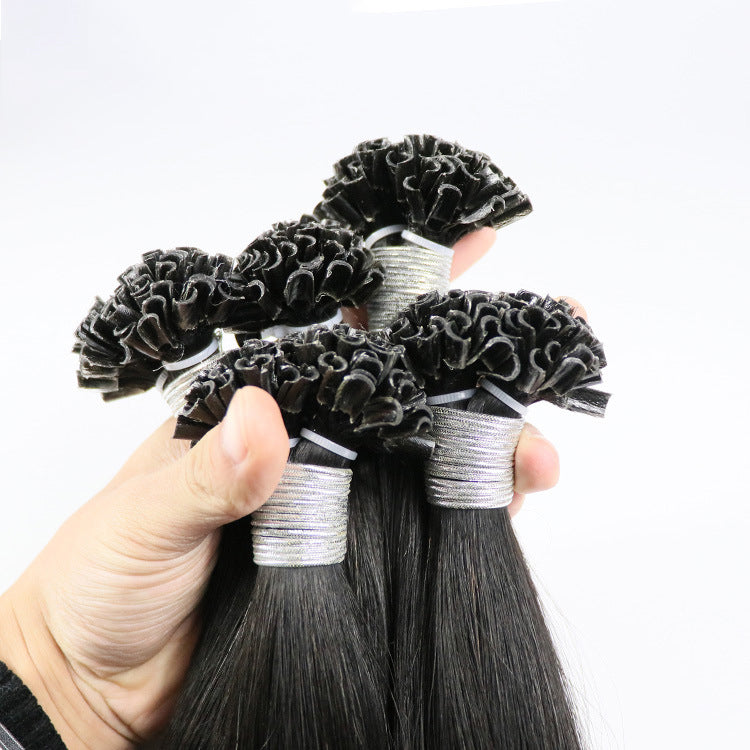 Straight Keratin Human Fusion Hair Nail U Tip Machine Made Remy Human Hair Extensions 1g/ps Muti-Color
