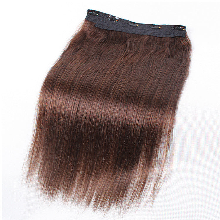 Invisiable Wire Weft Human Hair Extensions For Women Straight