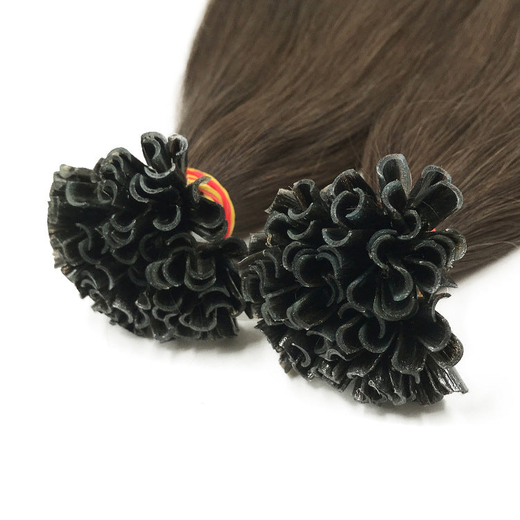 Straight Keratin Human Fusion Hair Nail U Tip Machine Made Remy Human Hair Extensions 1g/ps Muti-Color