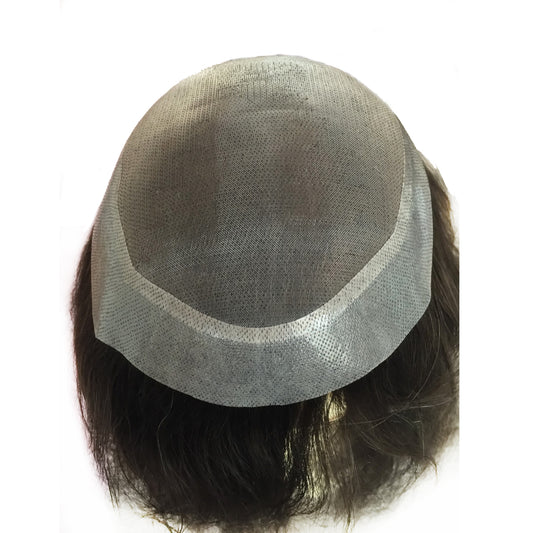 mono with PU around human hair topper for women wig