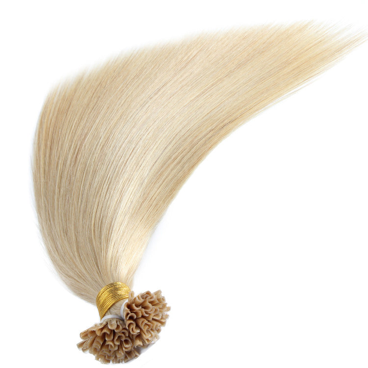 U Tip Hair Extensions Human Real Remy Natural Straight Pre Bonded Fusion Hair Capsules Multi-color Invisible