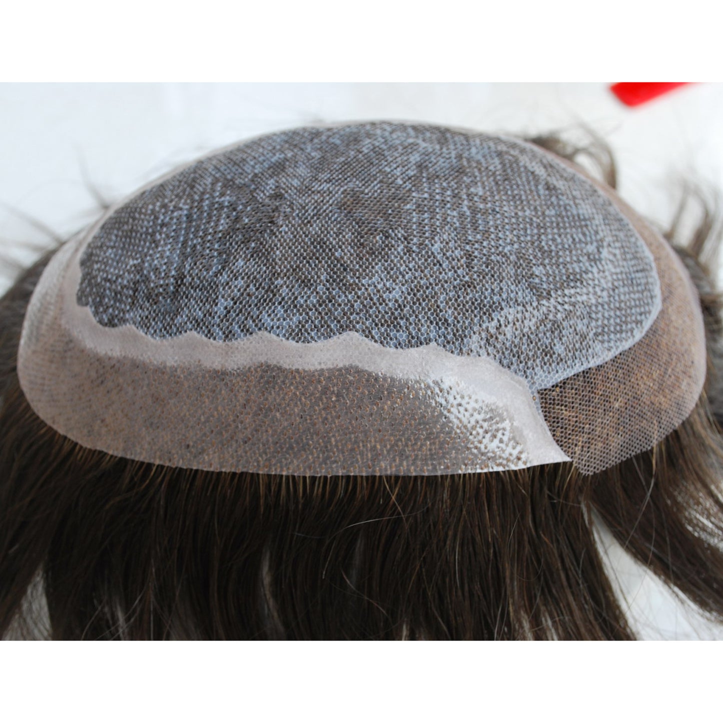 Silk base human hair sysmen for men customize toupee wig