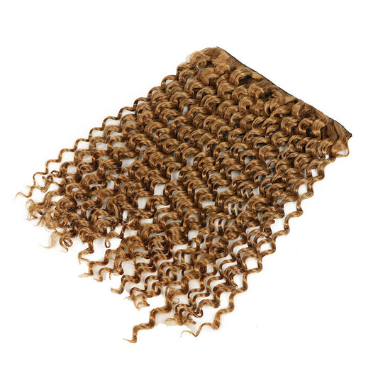 Kinky Curly Brazilian Human Hair Invisible Wire Hair Extensions Hair Extensions Blonde Color For Black Women