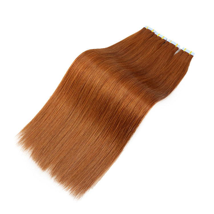 Tape In Human Hair Extensions 2.5g/pc #33 Silk Straight Hair Double Sides Seamless Invisible Adhesive Skin Weft