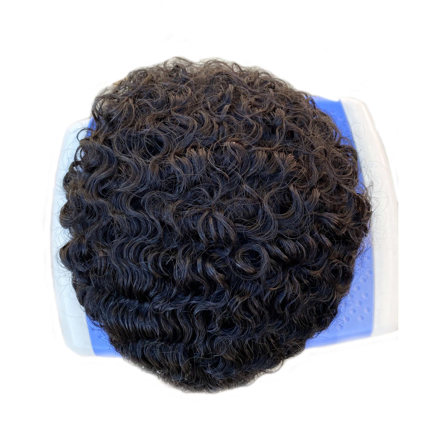 Customize toupee for men curly human hair system all french lace