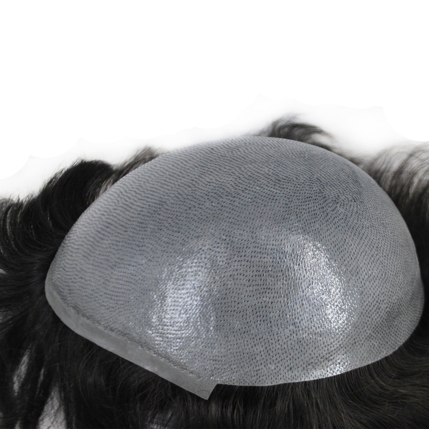 Clearance Hair Replacement Men Toupee 10"x8" Full Skin Thin PU Knotted With Vlooped Natural Black Color