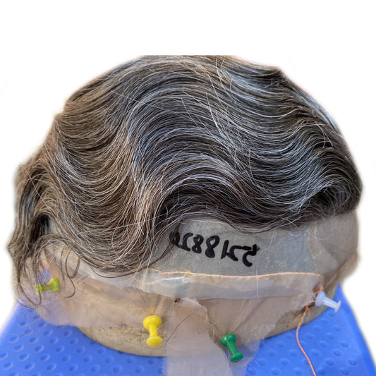 Customize toupee for men wave hair system with natural hairline
