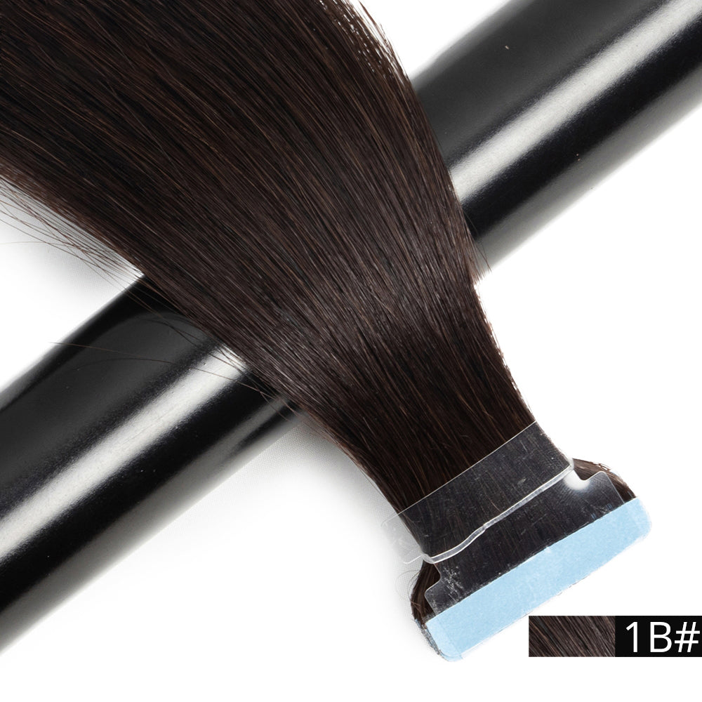 Tape In Human Hair Extensions 18" 20" 100% Real Remy Human Hair On Adhesives Tape PU Skin Weft Invisible 40pcs