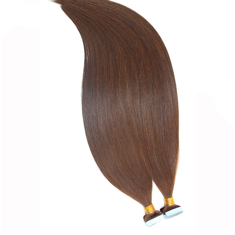 Tape In Human Hair Extensions 2.5g/pc #4 Straight Hair Extension Double Sides Seamless Invisible Adhesive Skin Weft