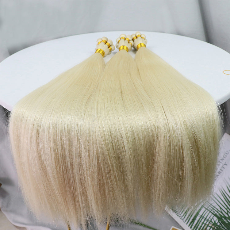 Invisible Hand Tied Extension Human Hair Weft Sew For White Woman 100% Human Hair Straight Hair Bundle