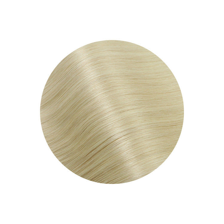 Fish Line Human Hair Extensions Invisible Wire Blonde Hair