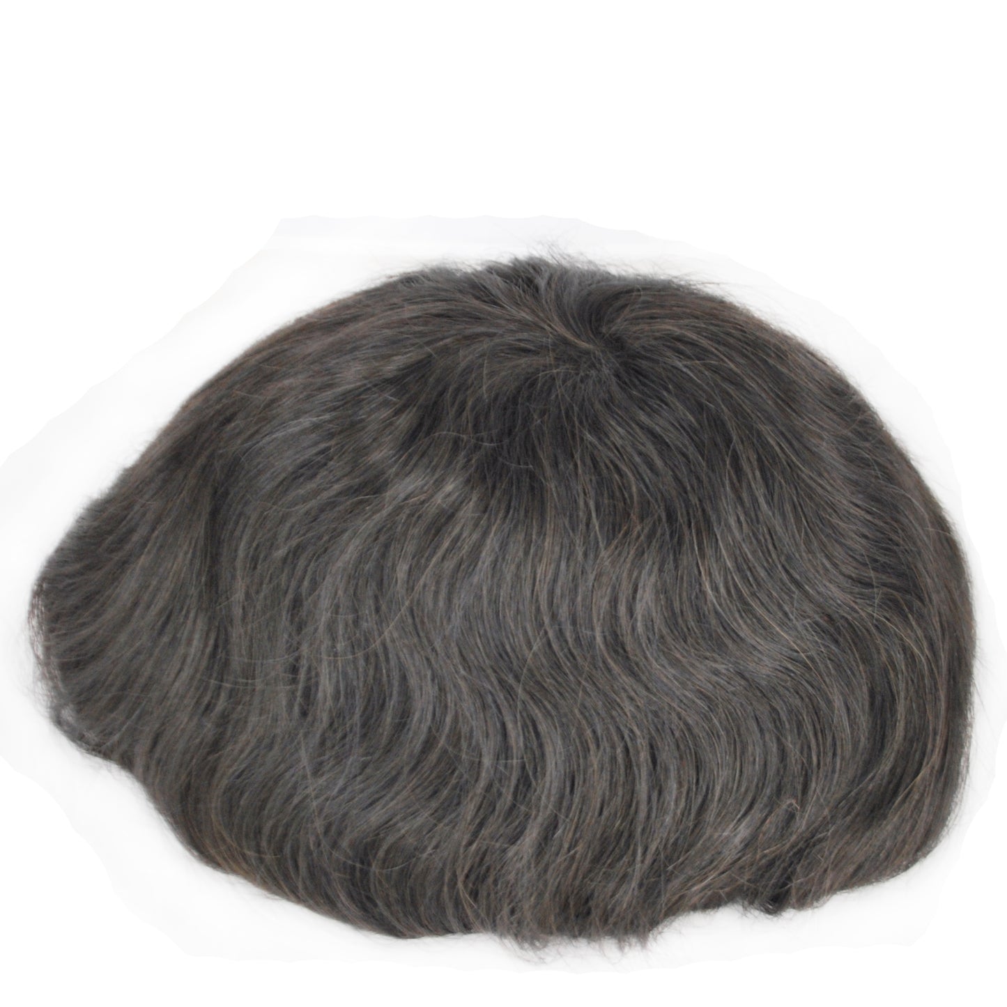 Clearance Hair Replacement Men Toupee 10"x8" Full Skin Thin PU Knotted With Vlooped Natural Black Color