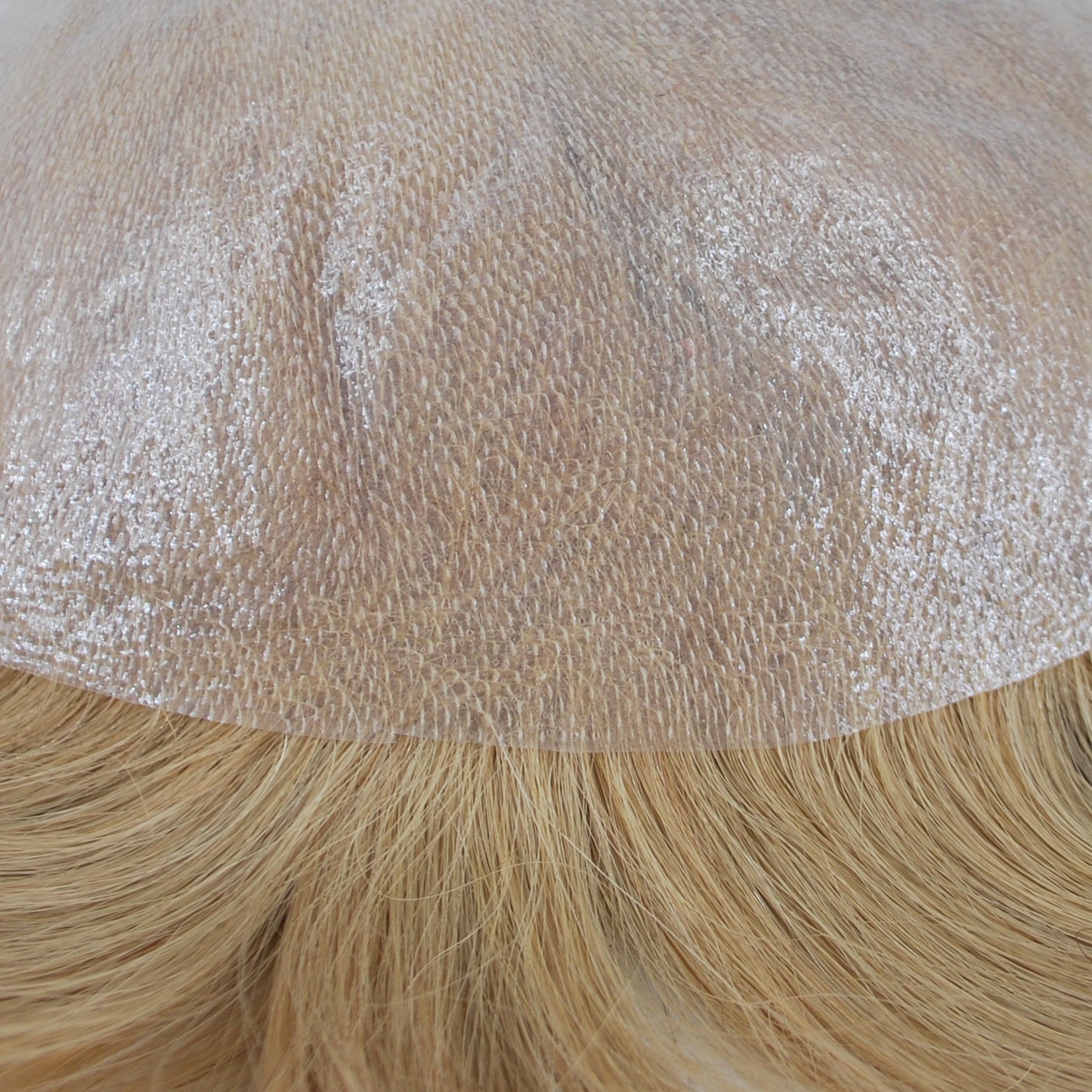 Blonde human hair system PU Injection 22# 10X7.5" hair prosthesis for men toupee wig