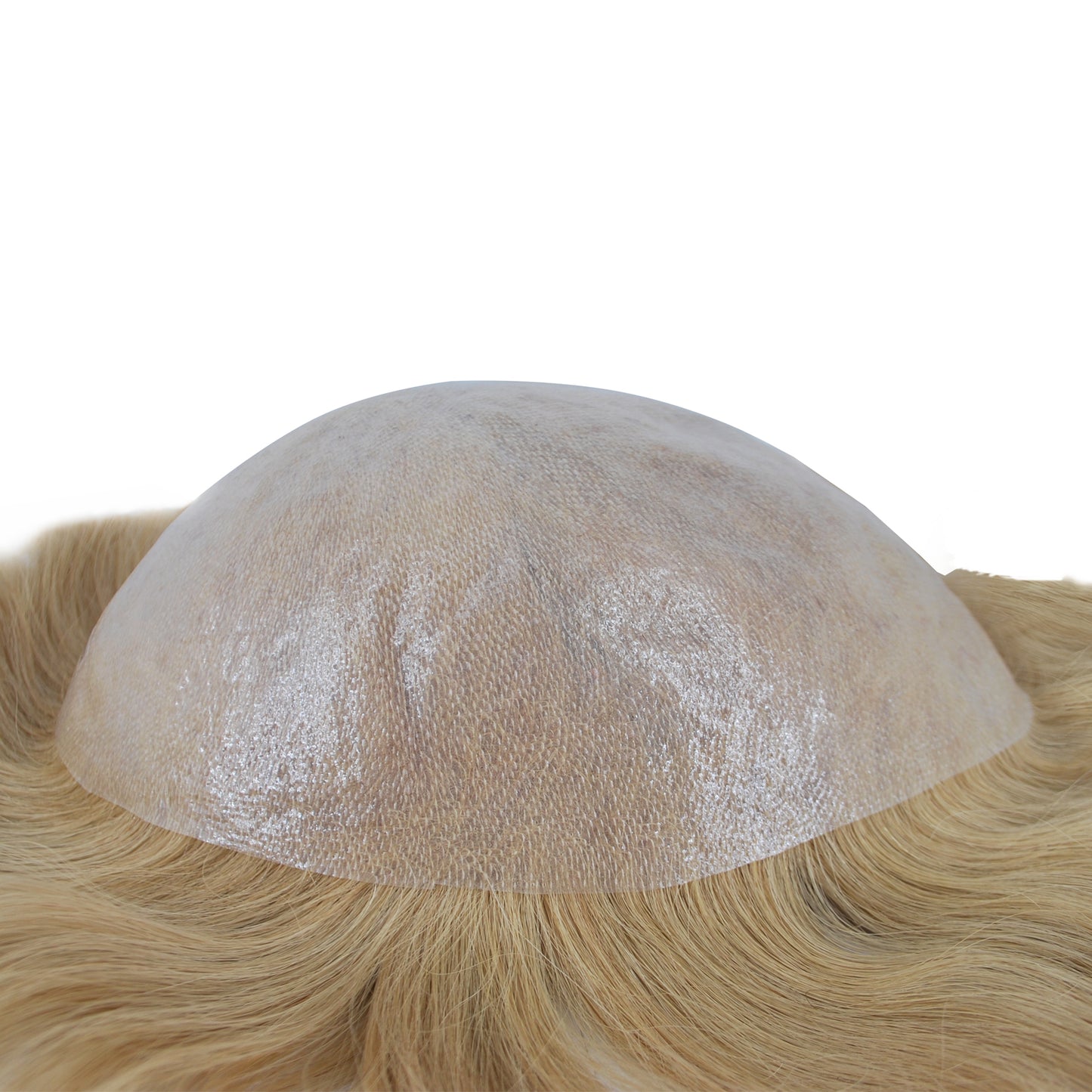 Blonde human hair system PU Injection 22# 10X7.5" hair prosthesis for men toupee wig